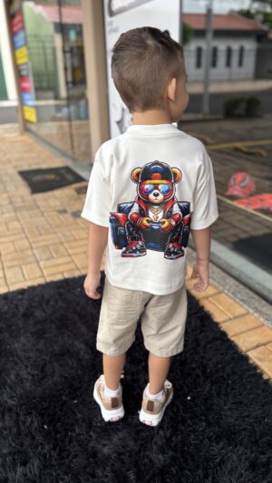 Camiseta oversized na malha peruana